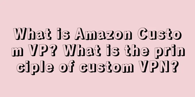 What is Amazon Custom VP? What is the principle of custom VPN?