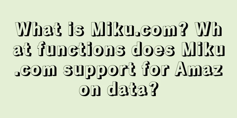 What is Miku.com? What functions does Miku.com support for Amazon data?