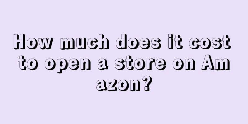 How much does it cost to open a store on Amazon?