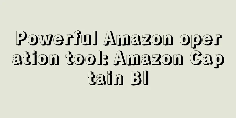 Powerful Amazon operation tool: Amazon Captain BI