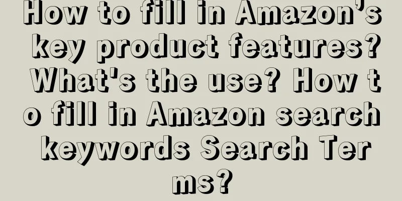 How to fill in Amazon’s key product features? What's the use? How to fill in Amazon search keywords Search Terms?