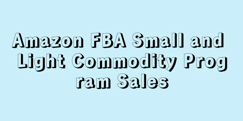 Amazon FBA Small and Light Commodity Program Sales