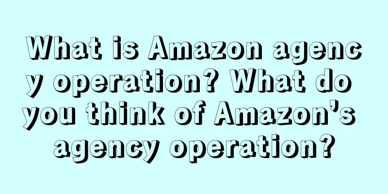 What is Amazon agency operation? What do you think of Amazon’s agency operation?