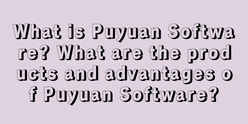 What is Puyuan Software? What are the products and advantages of Puyuan Software?