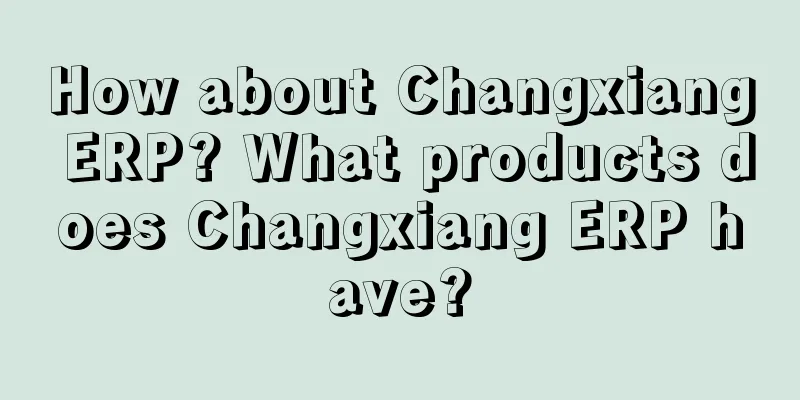 How about Changxiang ERP? What products does Changxiang ERP have?