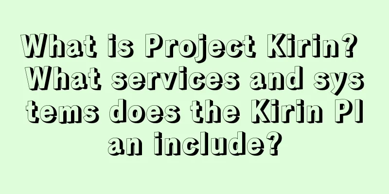 What is Project Kirin? What services and systems does the Kirin Plan include?