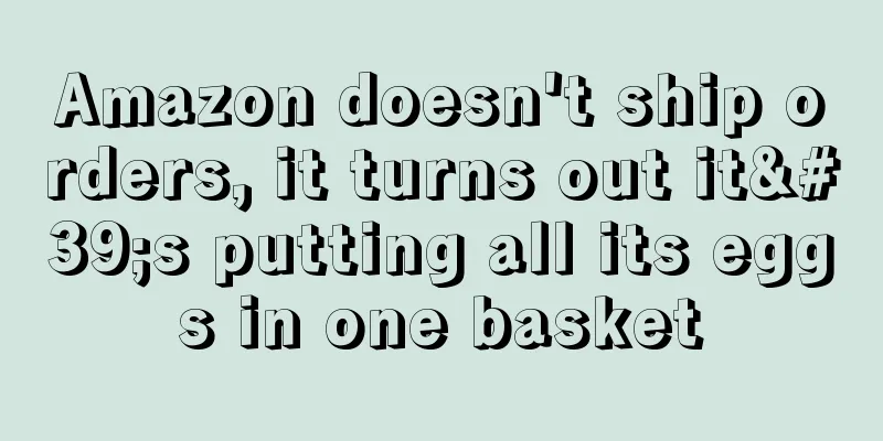 Amazon doesn't ship orders, it turns out it's putting all its eggs in one basket