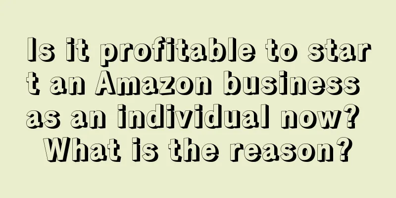Is it profitable to start an Amazon business as an individual now? What is the reason?