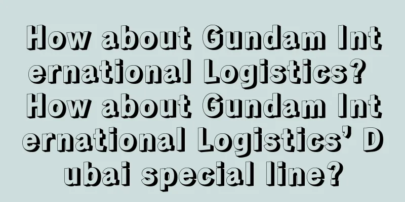 How about Gundam International Logistics? How about Gundam International Logistics’ Dubai special line?