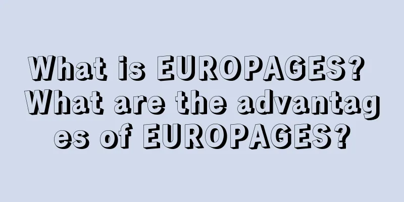 What is EUROPAGES? What are the advantages of EUROPAGES?