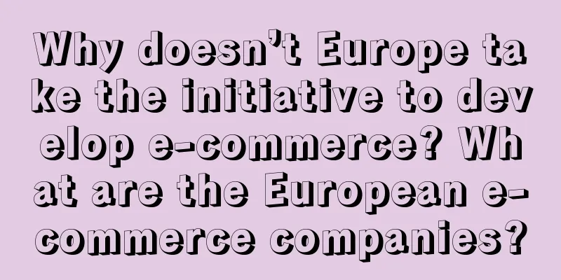 Why doesn’t Europe take the initiative to develop e-commerce? What are the European e-commerce companies?