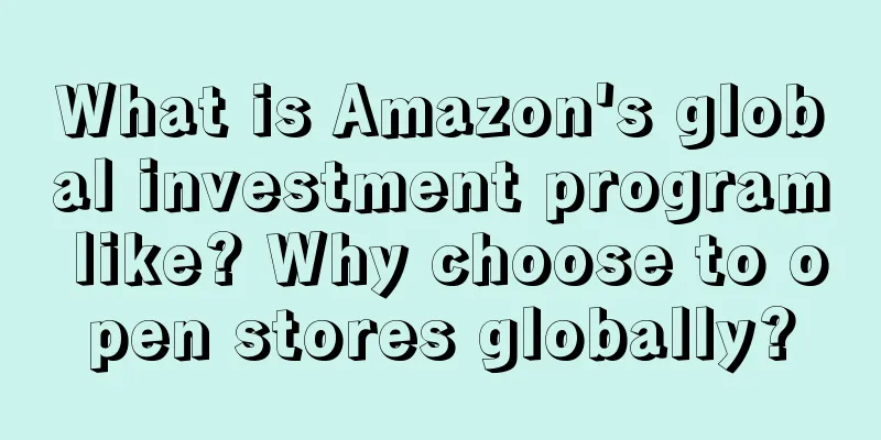 What is Amazon's global investment program like? Why choose to open stores globally?