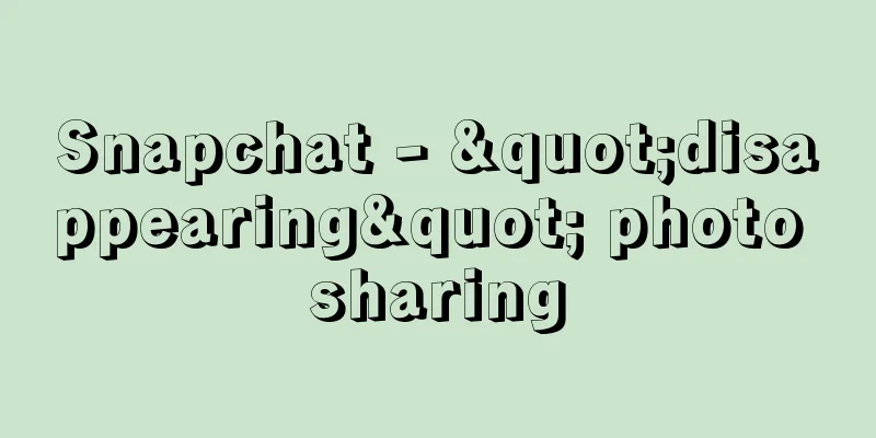 Snapchat - "disappearing" photo sharing