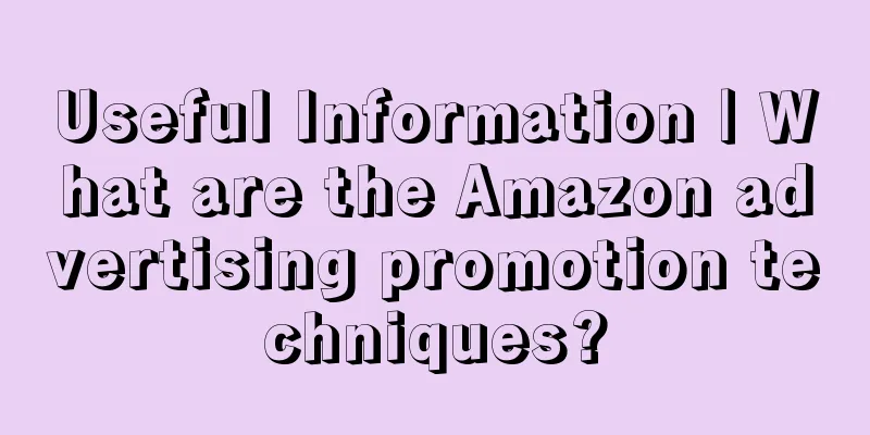 Useful Information | What are the Amazon advertising promotion techniques?