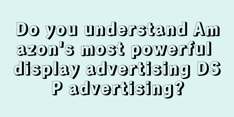 Do you understand Amazon's most powerful display advertising DSP advertising?