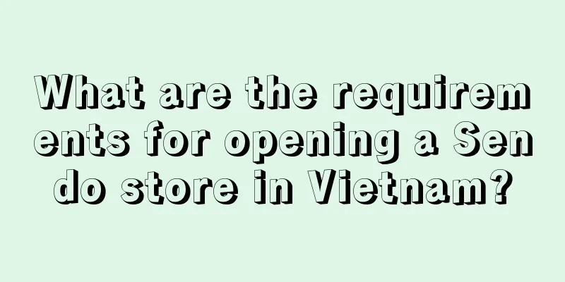 What are the requirements for opening a Sendo store in Vietnam?