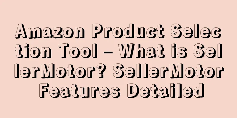 Amazon Product Selection Tool – What is SellerMotor? SellerMotor Features Detailed
